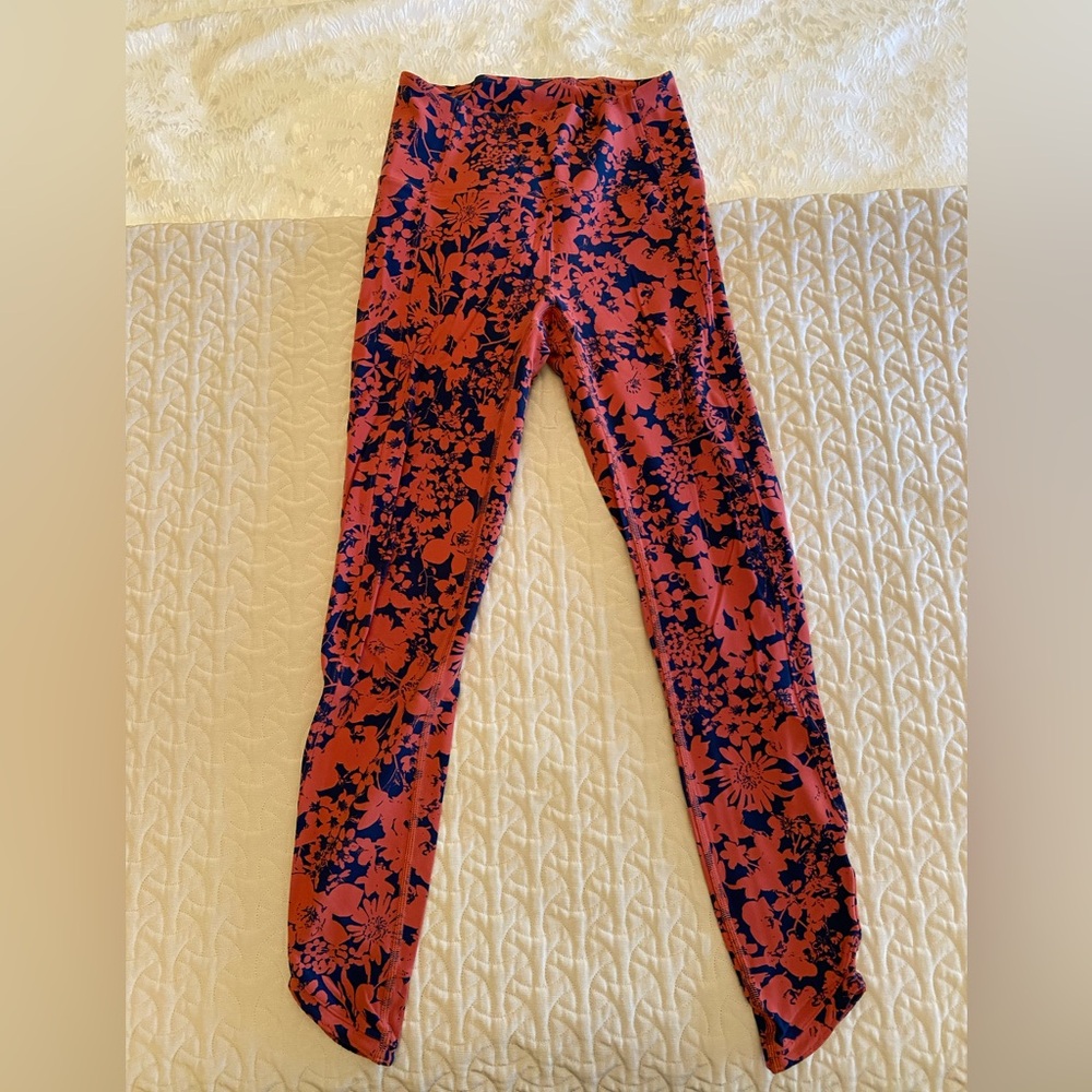 Lululemon floral Red and Blue Leggings